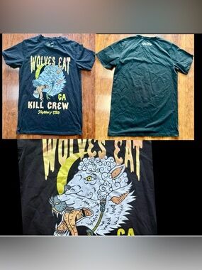Kill Crew Porrada Series Vol.1 Wolves Fighters Club Graphic T-Shirt Sz.M~New
